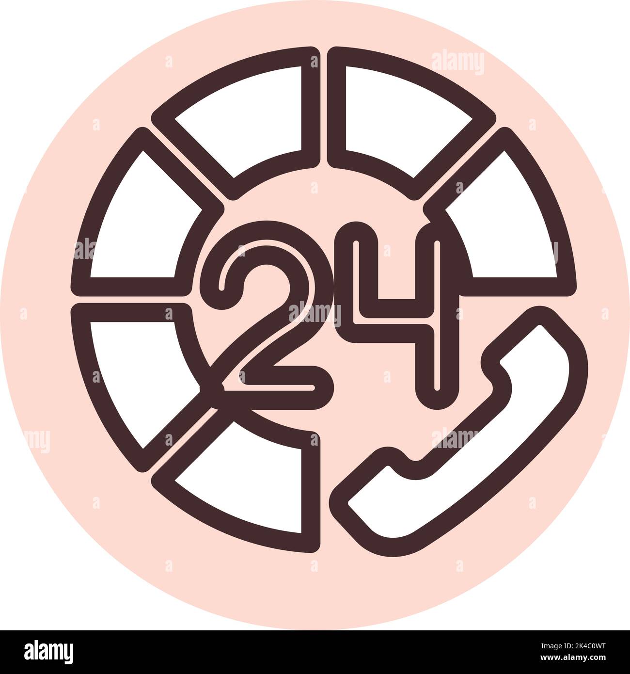 Online-Timer, Illustration, Vektor auf weißem Hintergrund. Stock Vektor