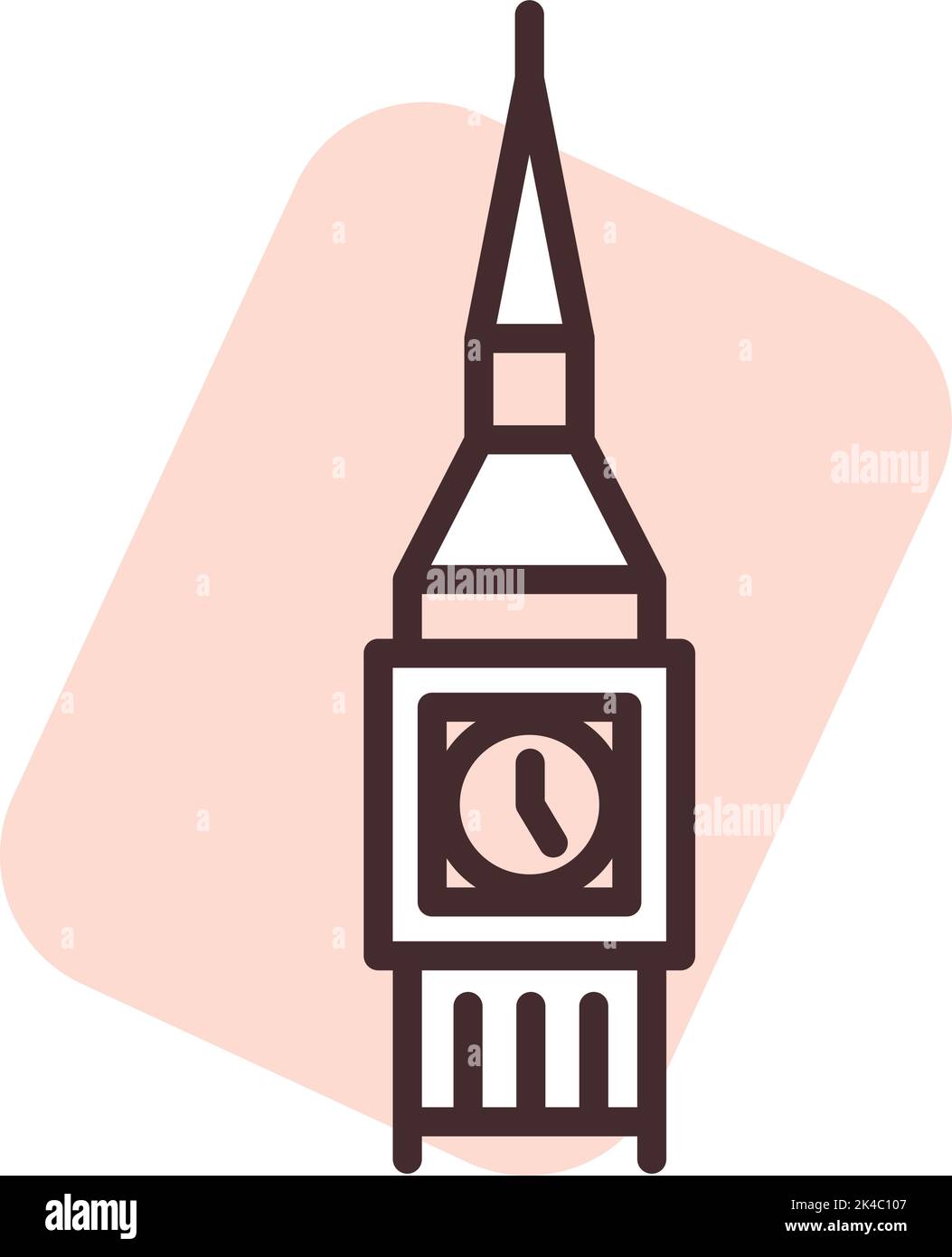 Reisen in England, Illustration, Vektor auf weißem Hintergrund. Stock Vektor