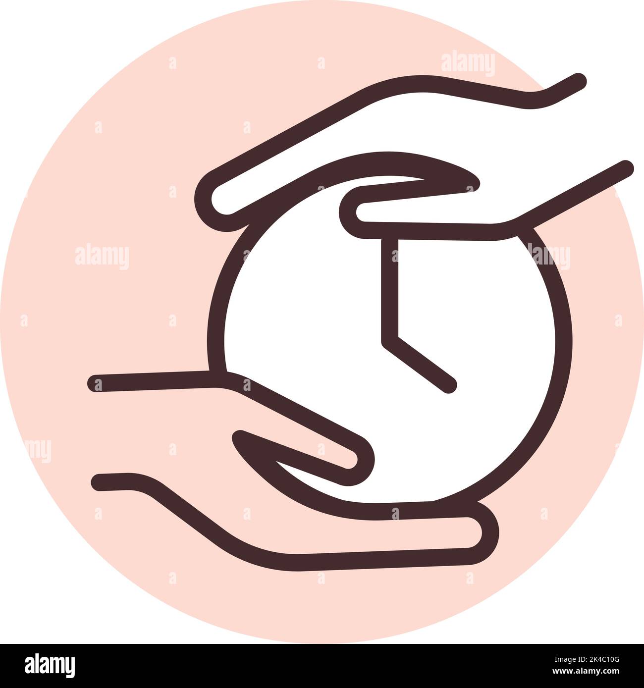 Sparen Sie Zeit, Illustration und Vektor auf weißem Hintergrund. Stock Vektor