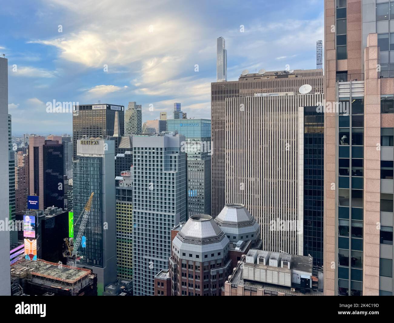 New York - 21. September 2021: Luftaufnahme der Skyline von Midtown in Manhattan, New York City. Stockfoto