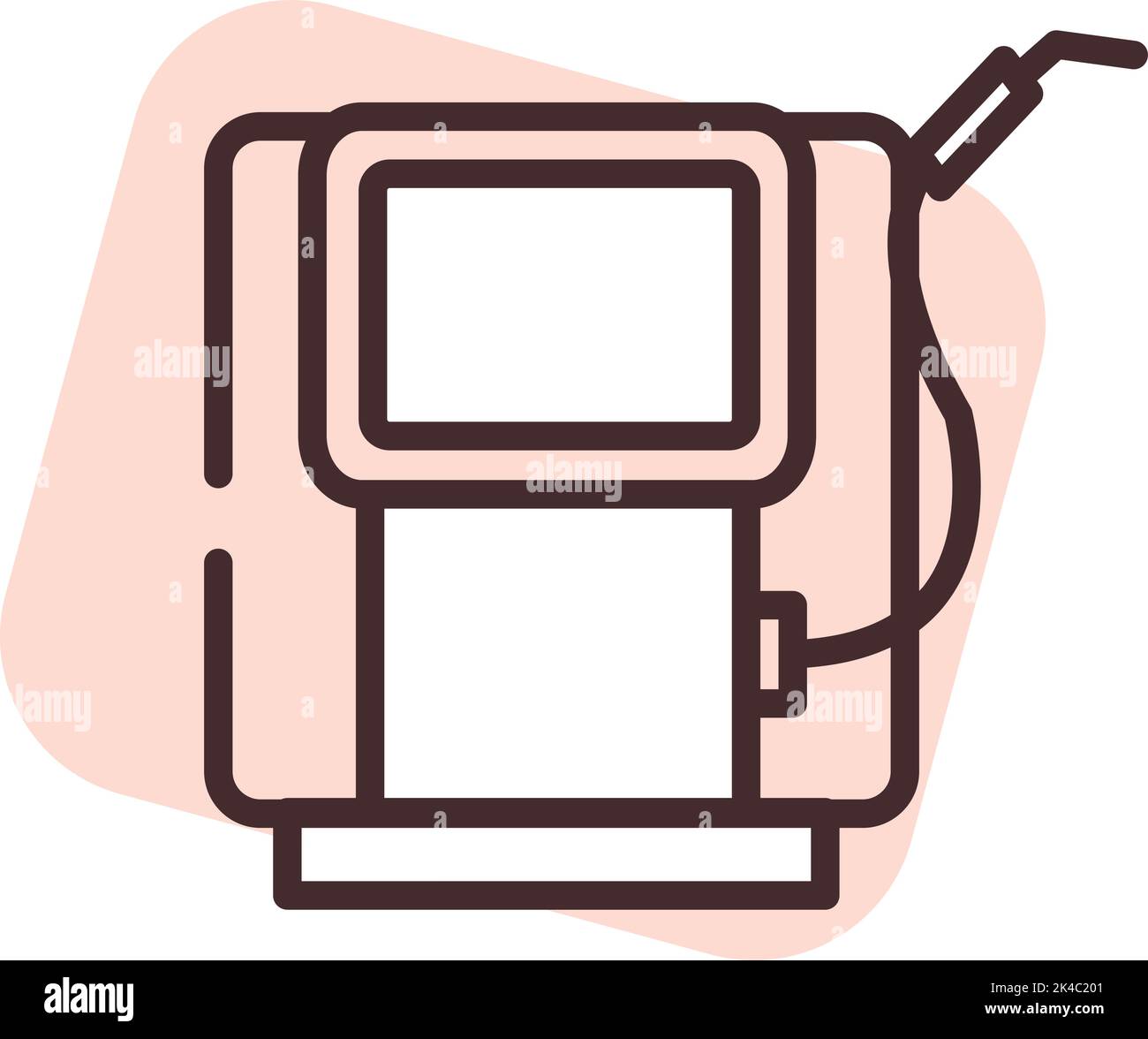 Warnschild kein Benzin, Abbildung, Vektor auf weißem Hintergrund. Stock Vektor