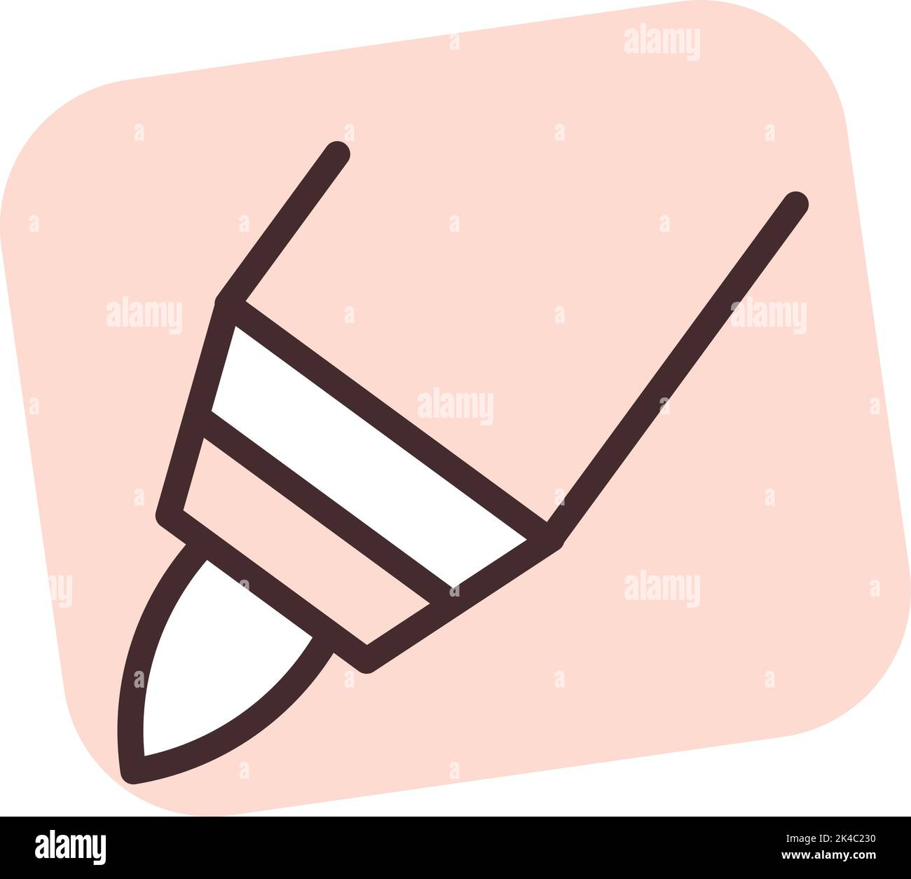 Dicke UI-Markierung, Illustration, Vektor auf weißem Hintergrund. Stock Vektor