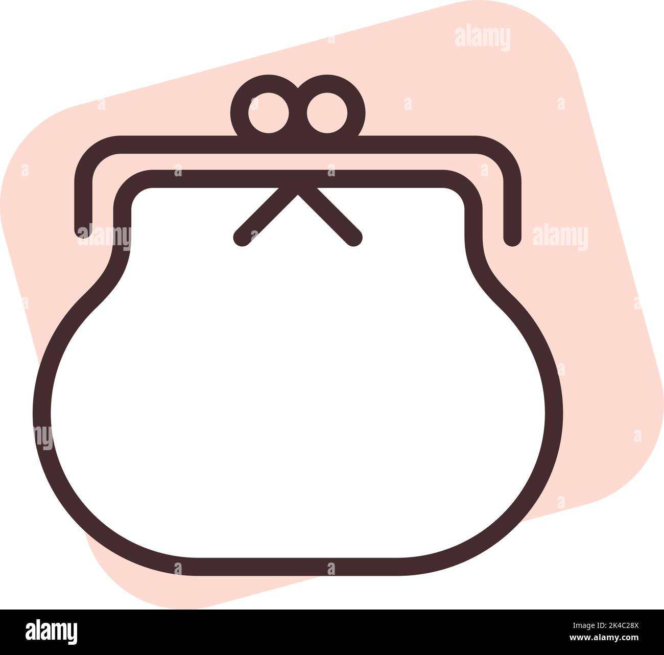 Frau Brieftasche, Illustration, Vektor auf weißem Hintergrund. Stock Vektor