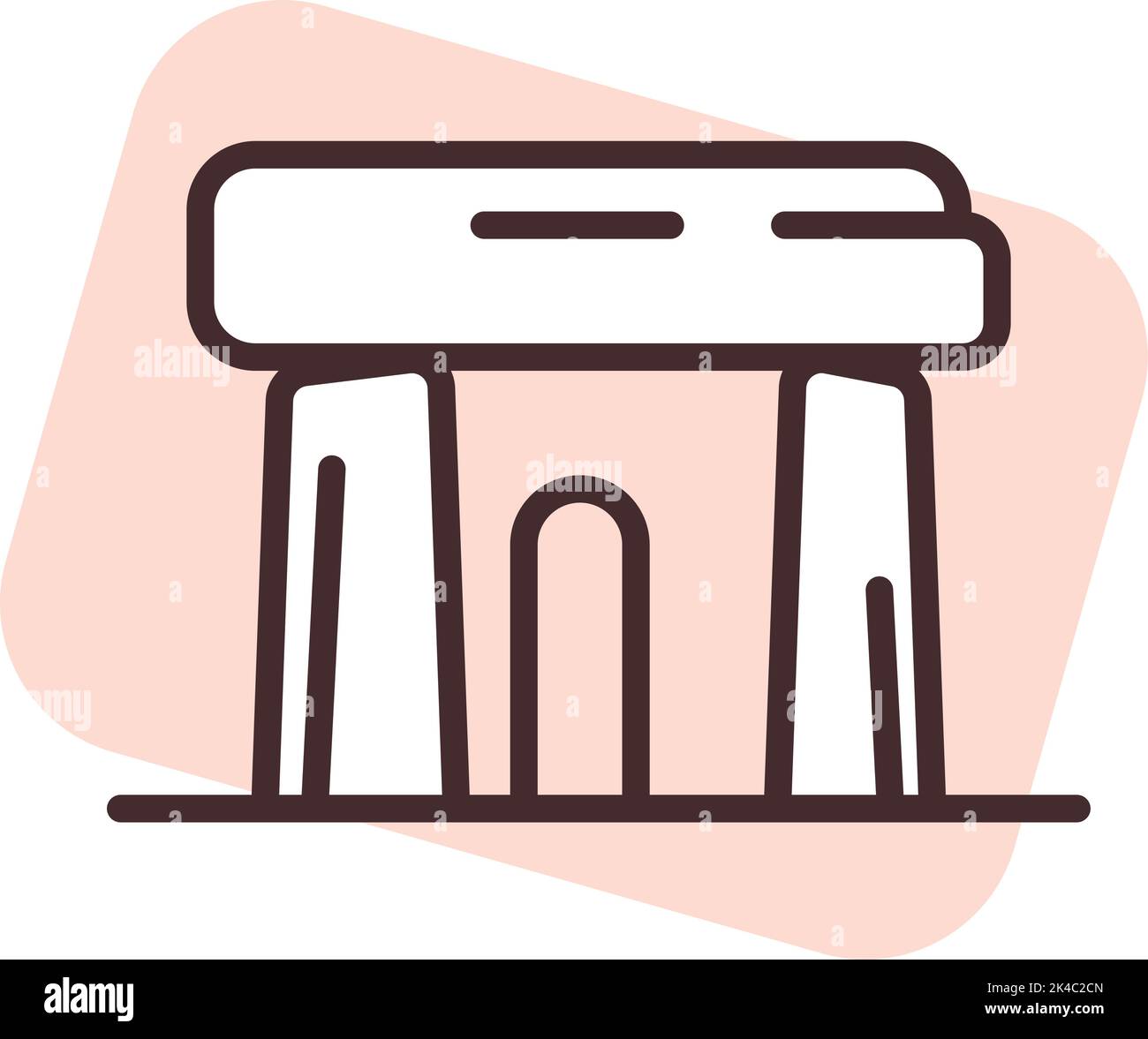 Stonehenge, Illustration, Vektor auf weißem Hintergrund. Stock Vektor