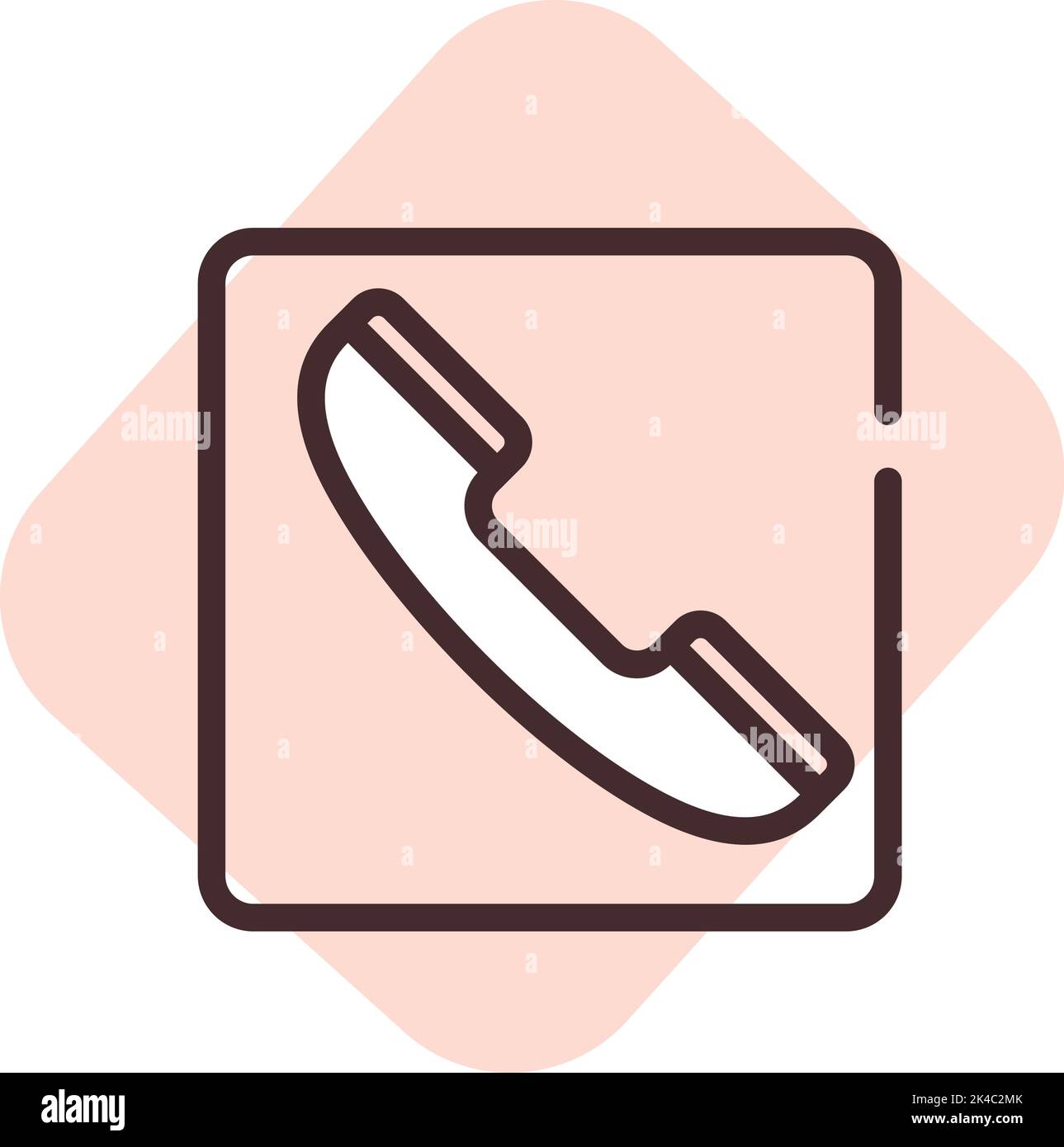 Warnschild kein Telefon, Illustration, Vektor auf weißem Hintergrund. Stock Vektor