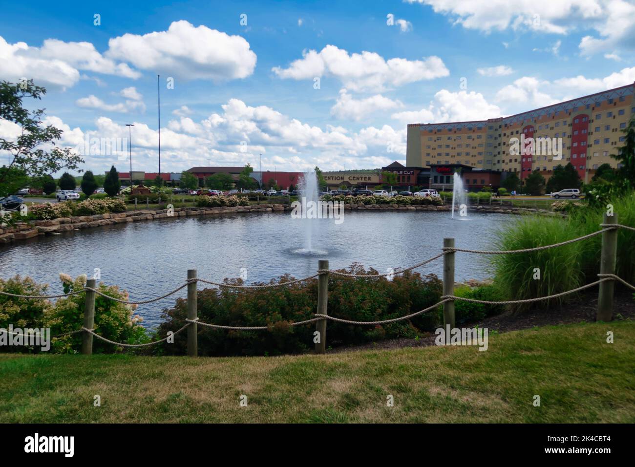 Blick auf das Kalahari Resort in Pocono Manor, Pennsylvania Stockfoto