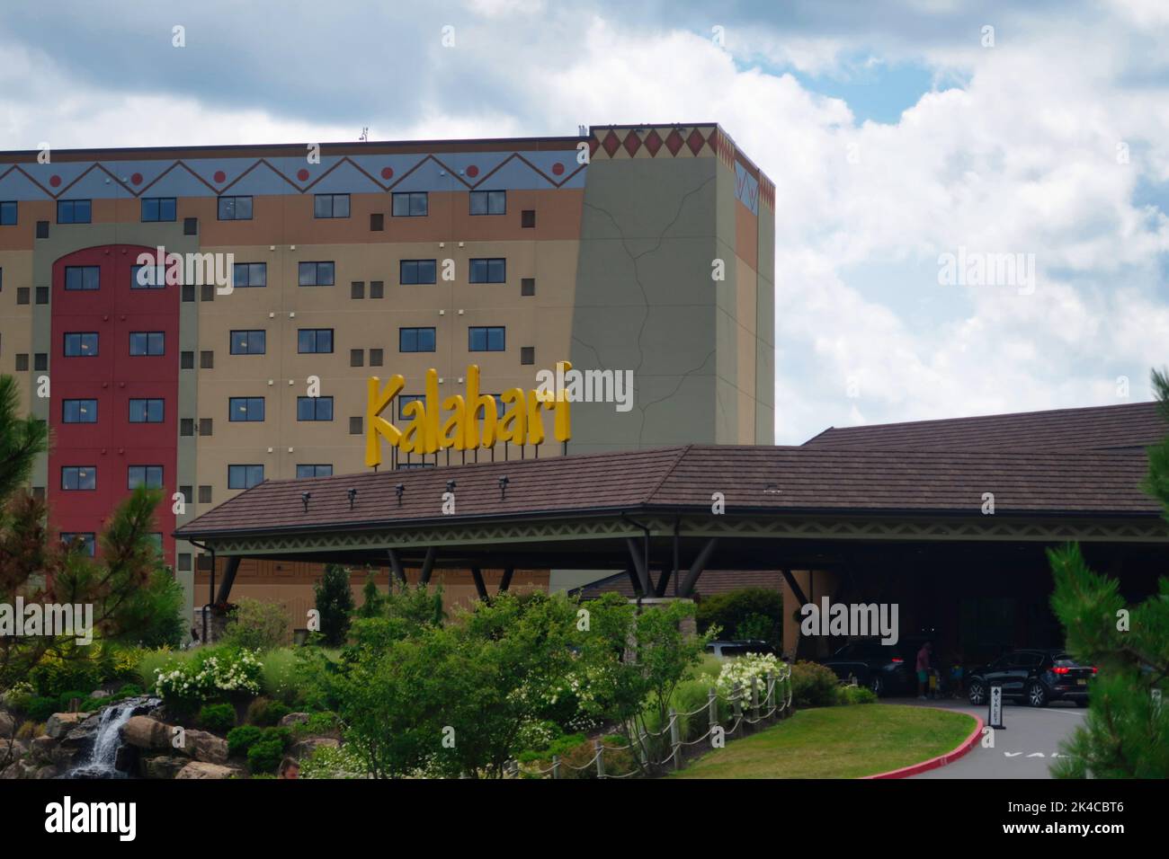 Blick auf das Kalahari Resort in Pocono Manor, Pennsylvania Stockfoto