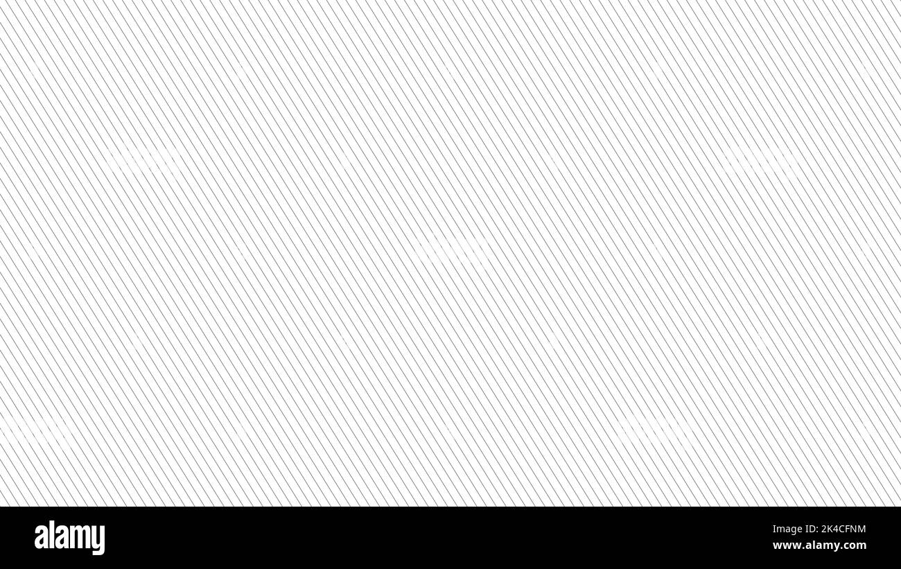 Mehrere graue Linien in Reihen auf weißem Hintergrund. Farb- und Formkonzept digital generiertes Bild. Stockfoto