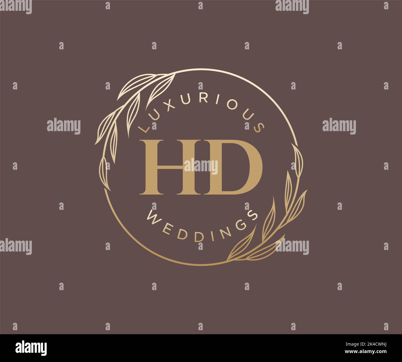 HD Initialen Brief Hochzeit Monogramm Logos Vorlage, handgezeichnete moderne minimalistische und florale Vorlagen für Einladungskarten, Save the Date, elegant Stock Vektor