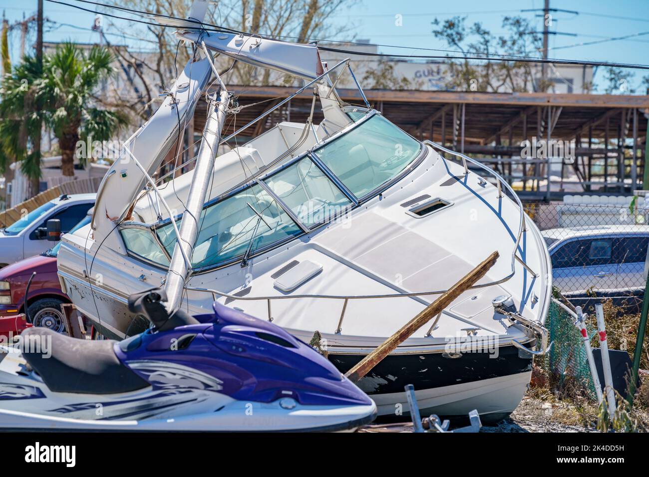 Das Boot wurde von dem von der Firma Ian Fort Myers FL Stockfoto