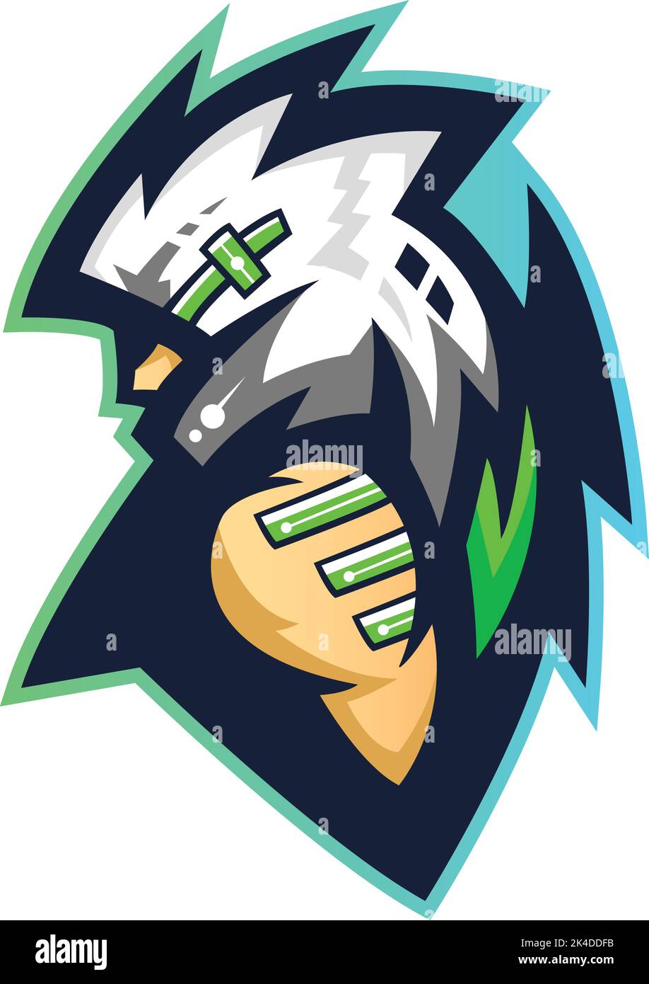 Ein Attentäter-E-Sport-Logo für Spiele und Streaming Stock Vektor