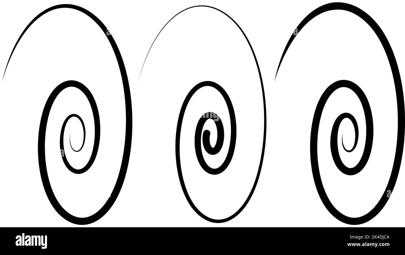 Spiral Icon Vektor fraktal, Muster alte seltsame surreale Wirbel Galaxie Stock Vektor