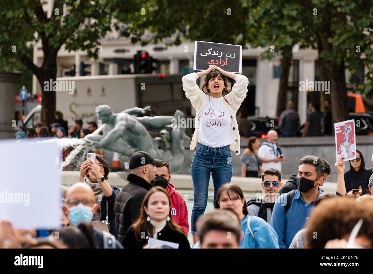 London, Großbritannien. 1. Oktober 2022. Protest gegen die