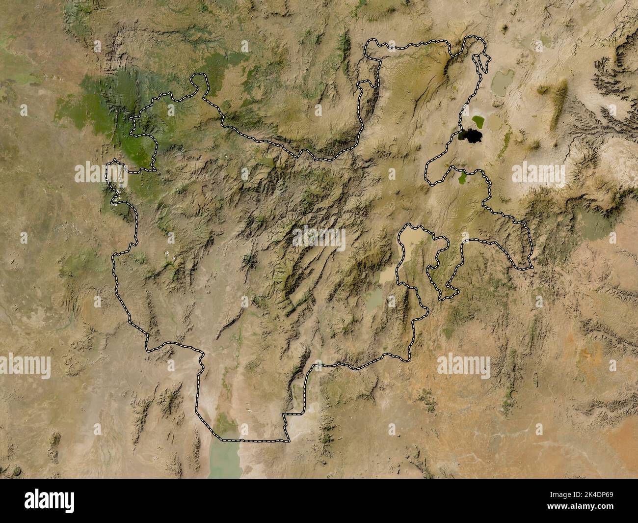 Südliche Nationen Nationalitäten und Völker, Staat Äthiopien. Satellitenkarte mit niedriger Auflösung Stockfoto