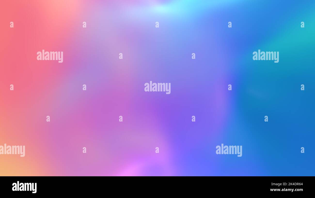 Abstrakte Illustration in holografischer Farbe, futuristische Tapete. Stockfoto