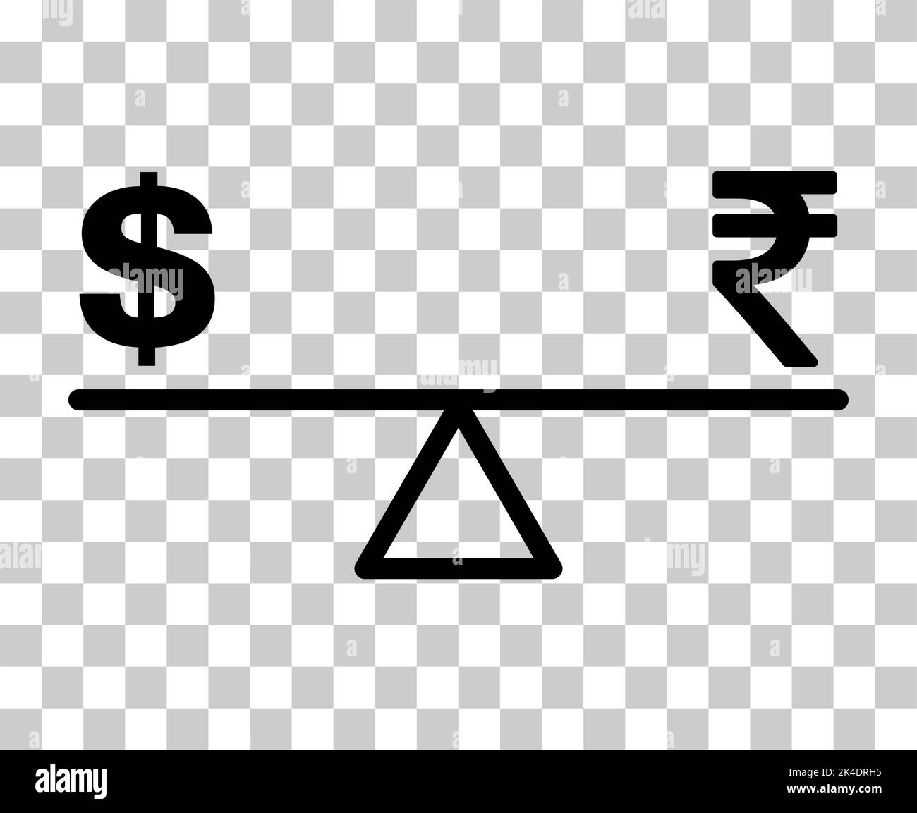 Balance Dollar Harmonie Gerechtigkeit Vektor-Symbol auf dem Hintergrund isoliert. Business flache Symbol Vektor-Illustration . Stock Vektor