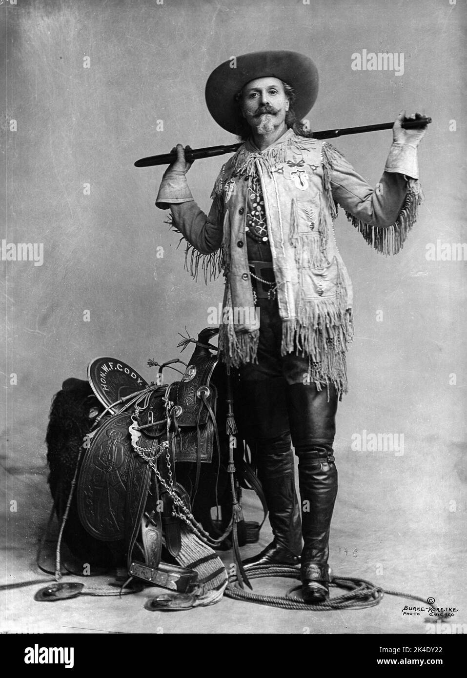 Buffalo Bill Cody - Burke-Koretke Photo Chicago - 1892 Stockfoto