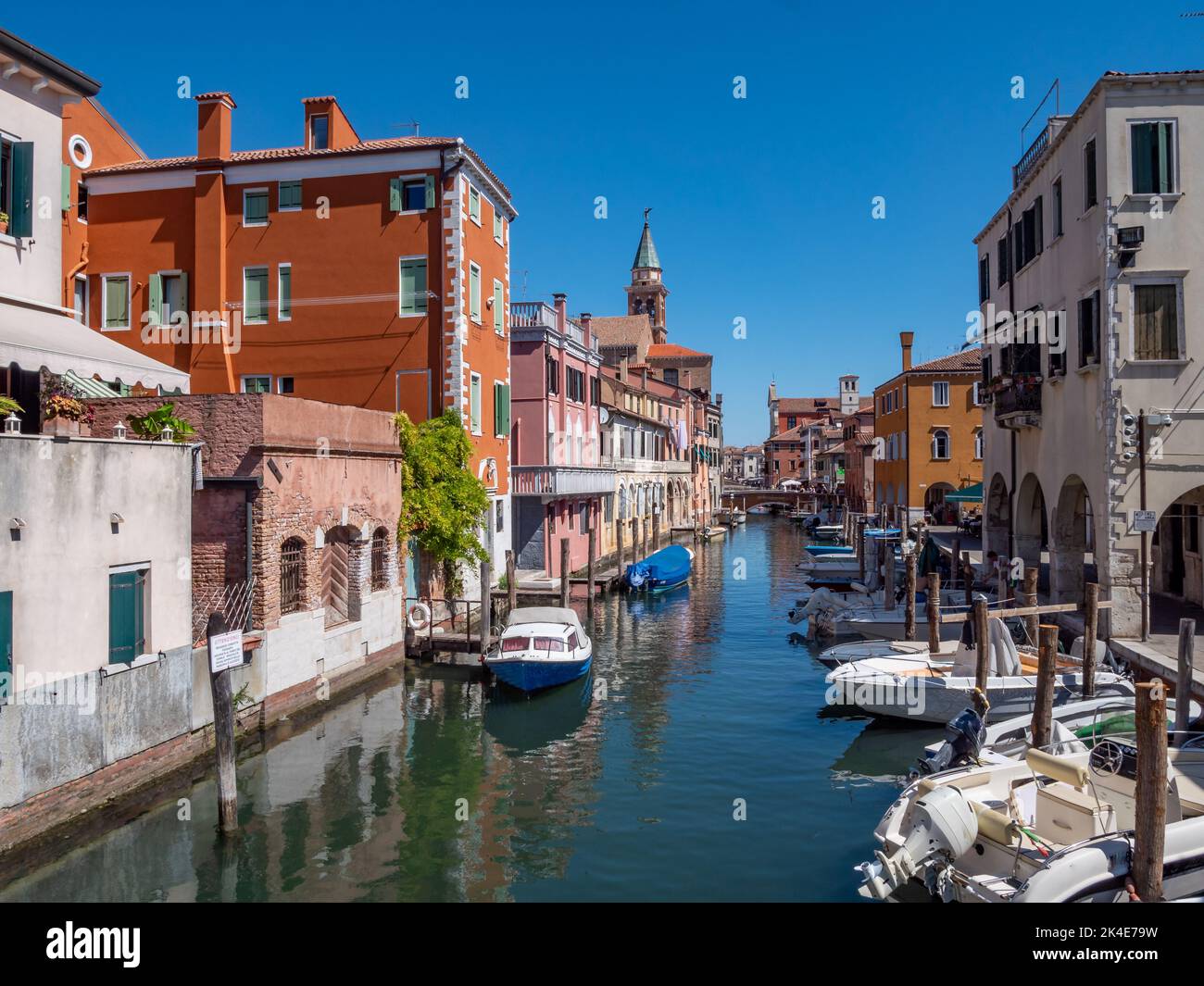 Zentrum von Chioggia in Italien Stockfoto