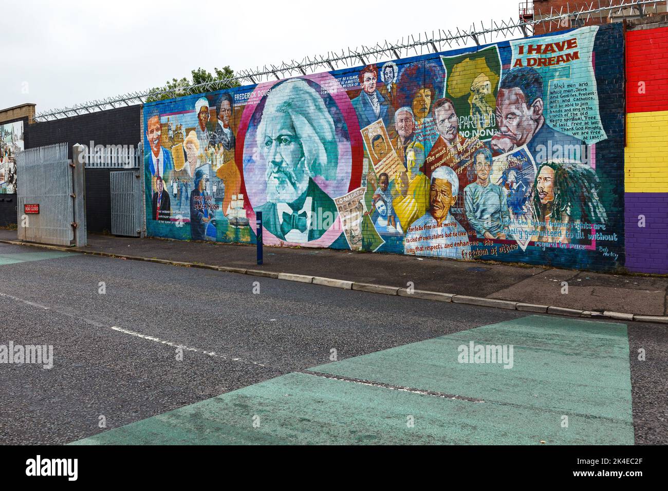 Graffiti in der Shankill Road in Belfast Stockfoto