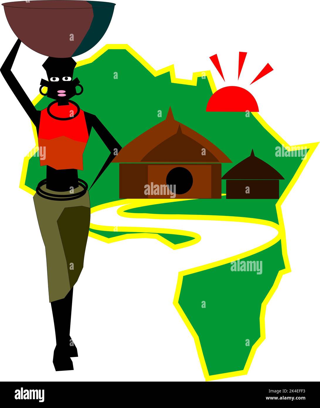 Frau aus Afrika Stockfoto