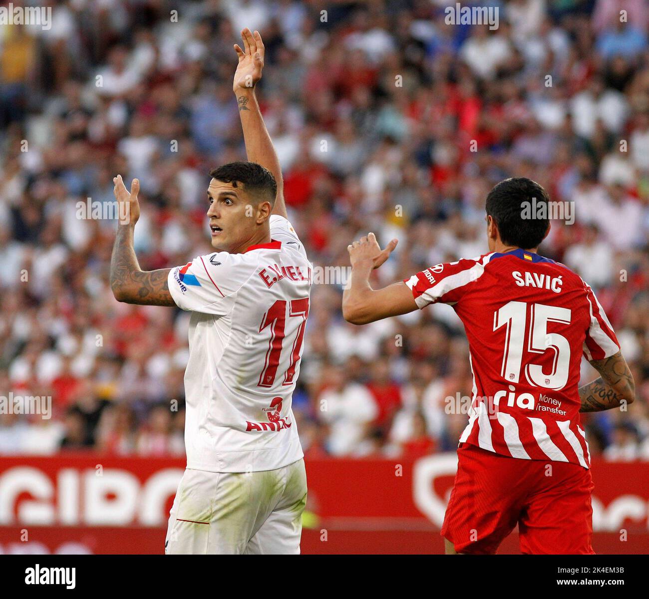 SEVILLA 30/09/2022 JORNADA 7 LIGA1ºDIVISION ESTADIO SANCHEZ PIZJUAN SEVILLA FC-ATL MADRID.ARCHSEV FOTO MANUEL GÓMEZ 900/CORDON PRESS Stockfoto