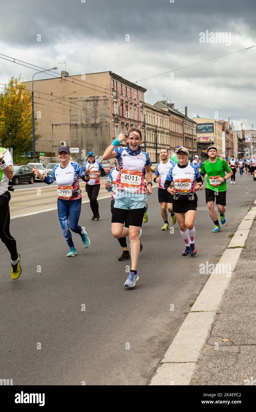 SchlesienMarathon 2022, Katowice, Schlesien, Polen. 02. Oktober 2022