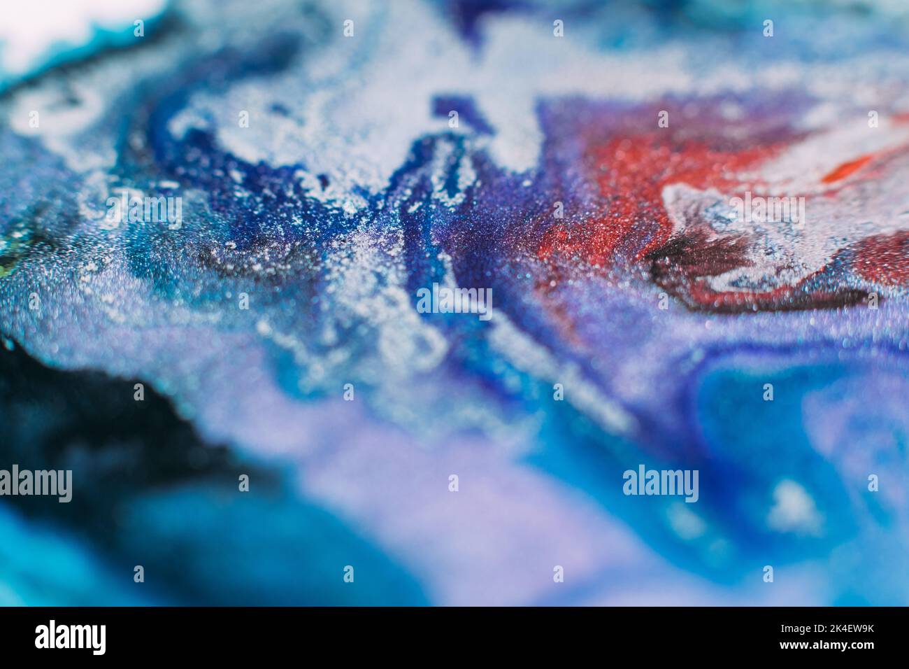 Farben mischen abstrakte Hintergrund Design blaue Tinten Stockfoto