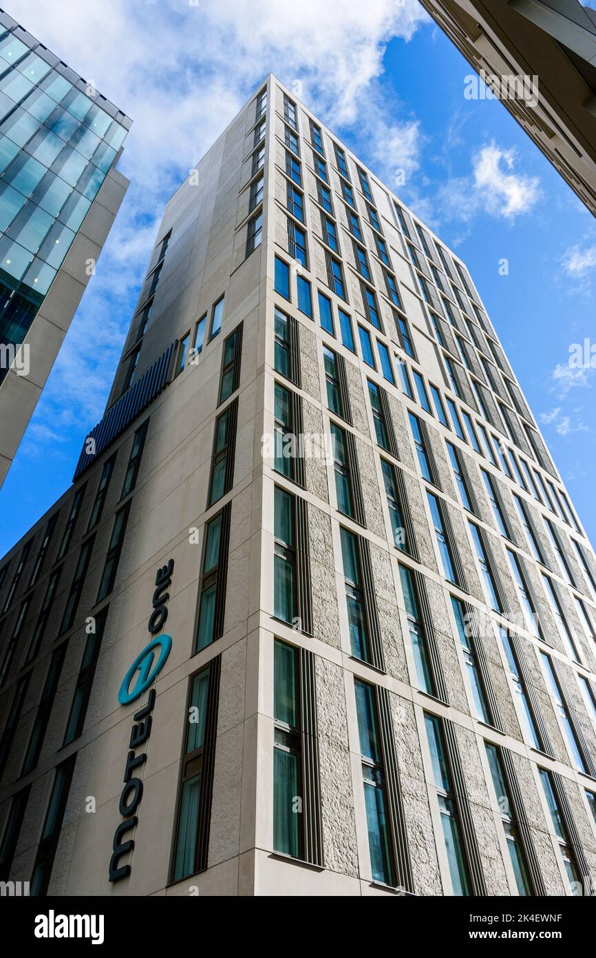 Motel One and Wilde, No.3 St. Peter's Square, Manchester, England, Großbritannien Stockfoto
