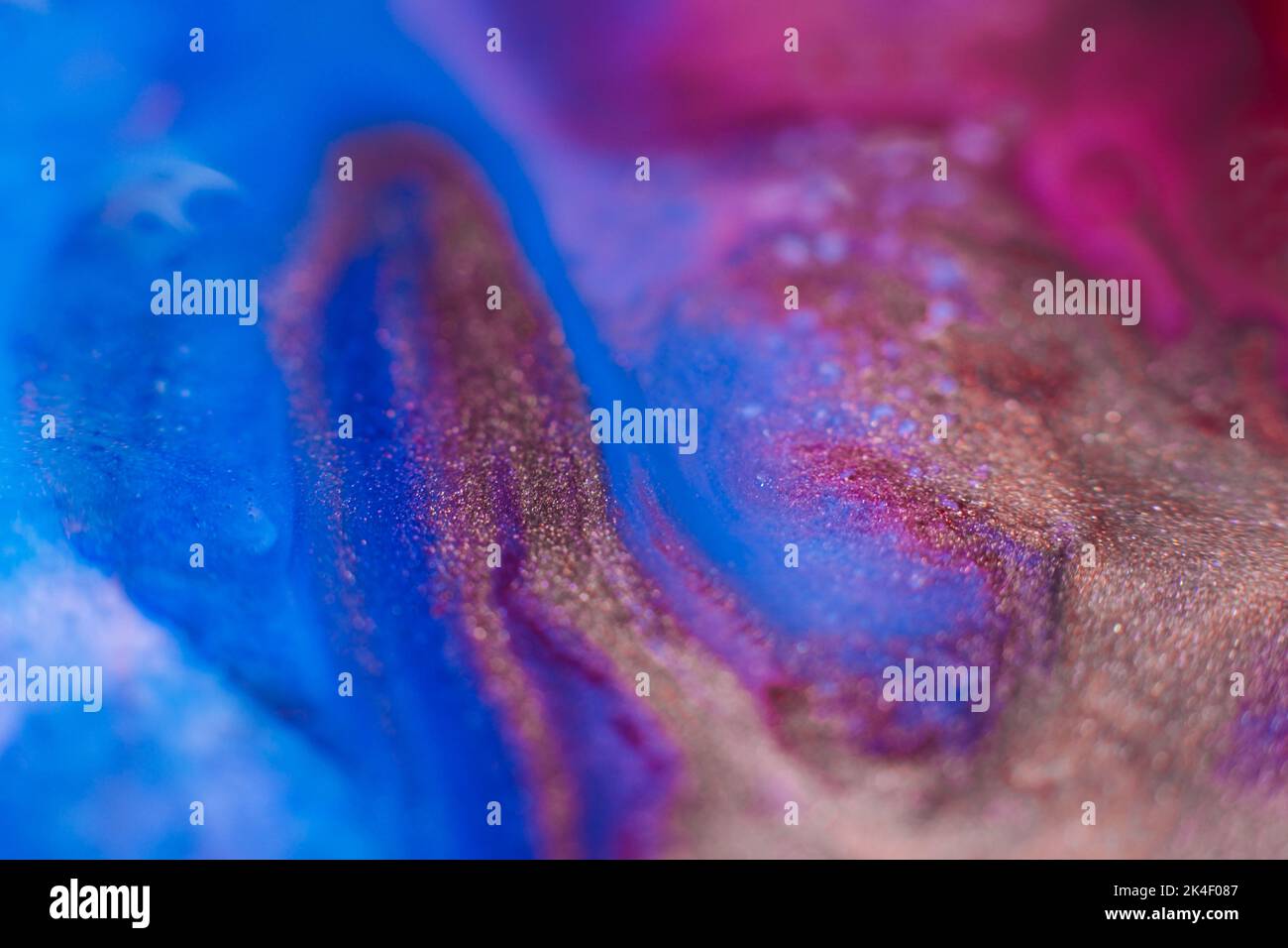 Farben mischen abstrakte Hintergrund Design blaue Tinten Stockfoto