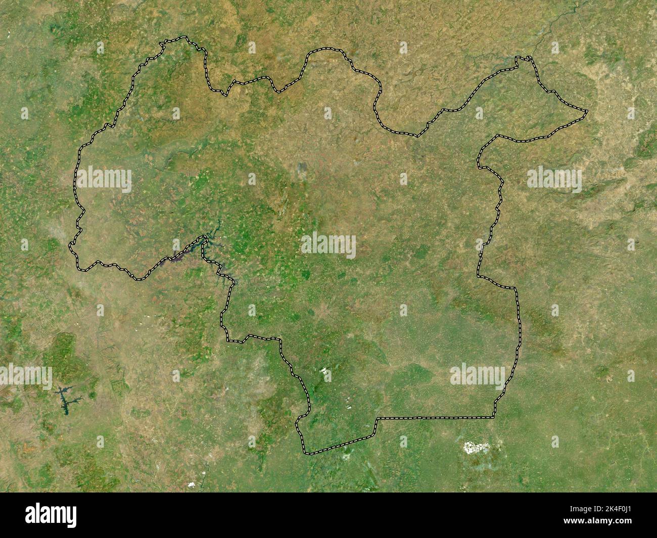 Mamou, Region Guinea. Hochauflösende Satellitenkarte Stockfoto