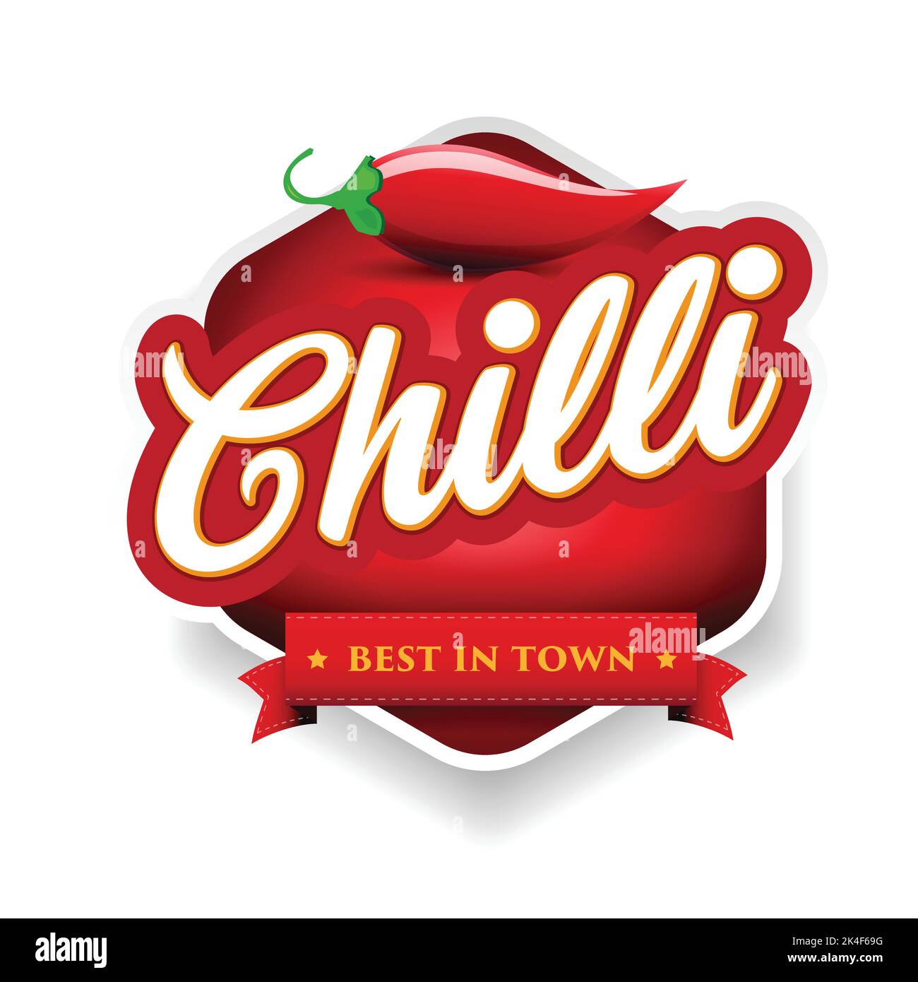 Chilli ist das beste Oldtimer-Schild der Stadt Stock Vektor