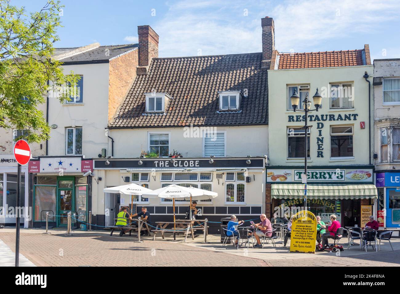 Terry's Diner, Market Place, Wisbech, Cambridgeshire, England, Vereinigtes Königreich Stockfoto