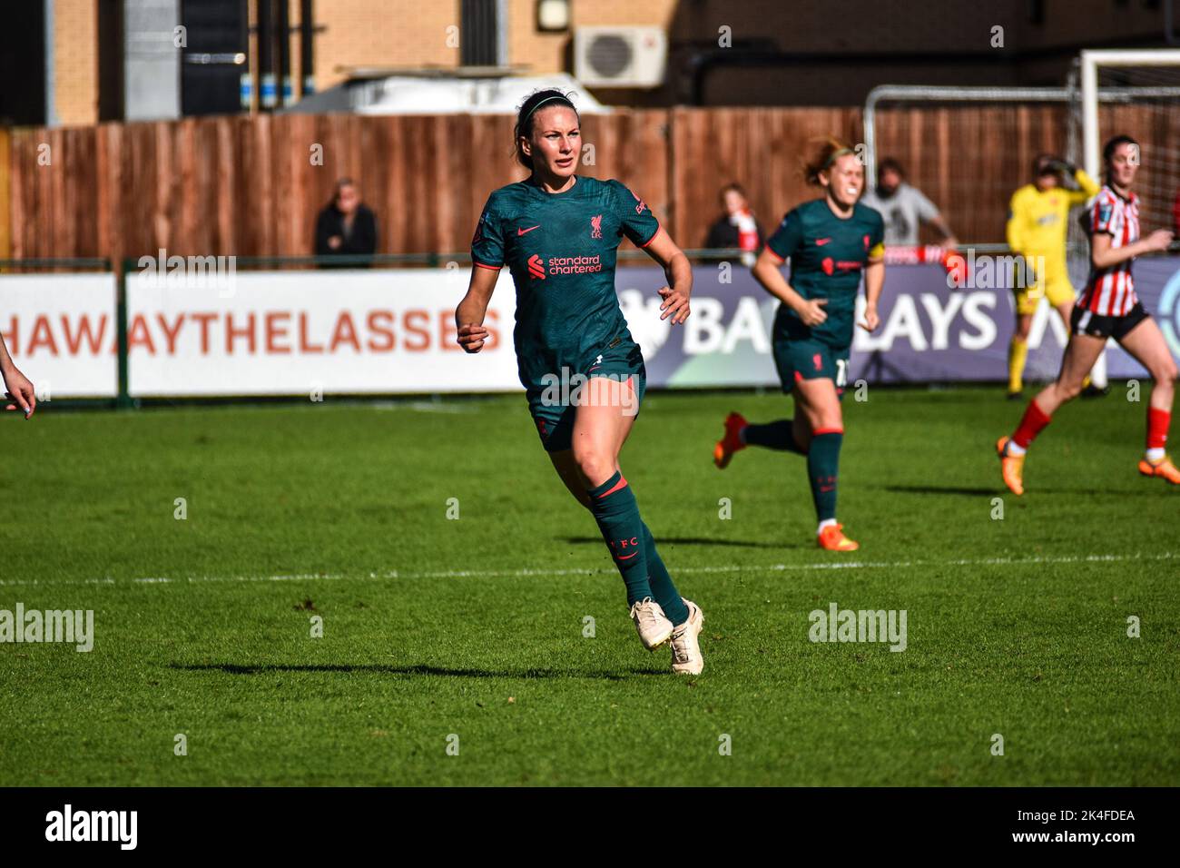 Leighanne Robe im Einsatz für Liverpool Women beim Conti Cup gegen Sunderland Women. Stockfoto