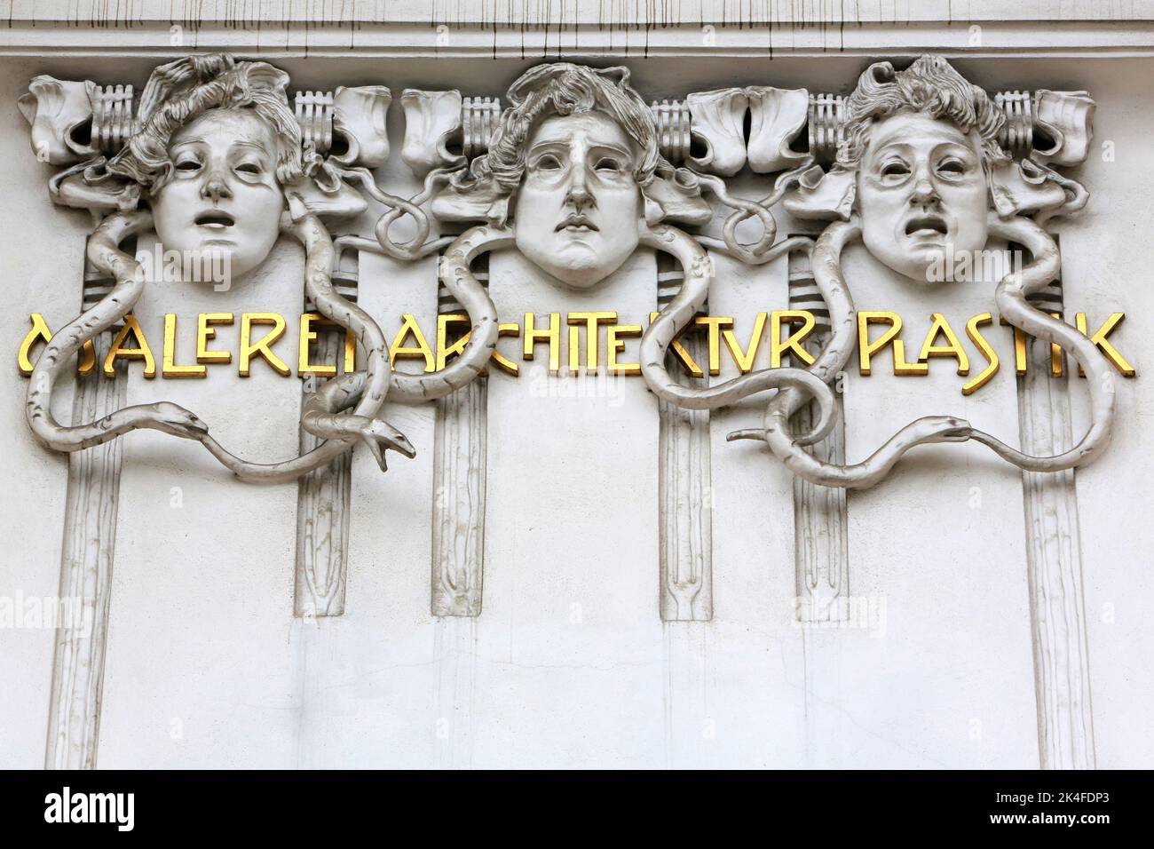 Fassade des Secession-Gebäudes. Gestaltet von Joseph Maria Olbrich. 1897. Wien. Österreich. Europa. Stockfoto