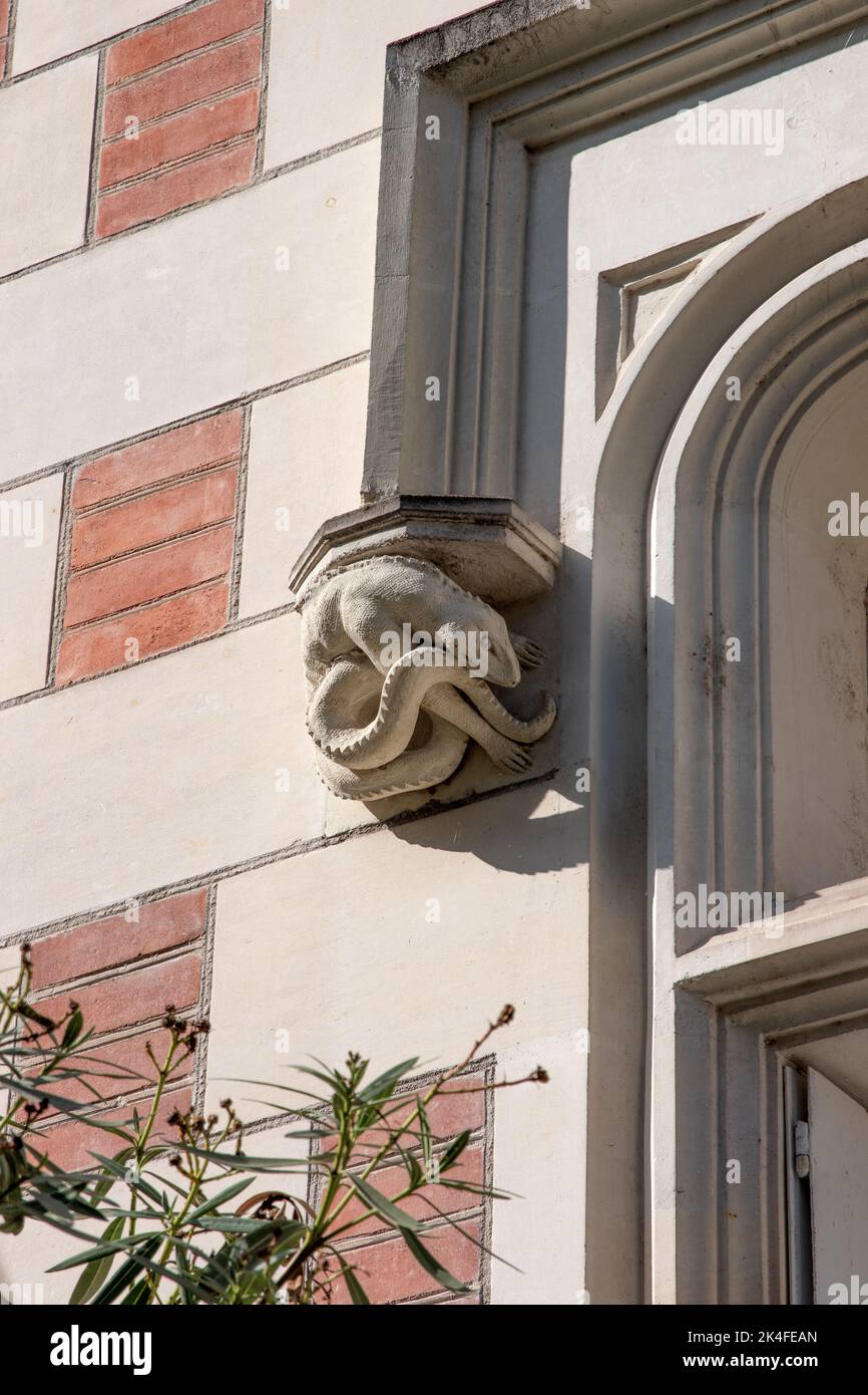 Detail von number7 Rue Leonardo de Vinci, Tours Stockfoto