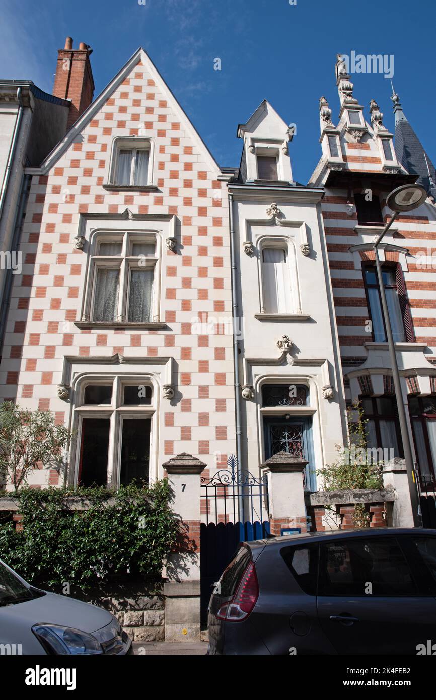 Number7 Rue Leonardo de Vinci, Tours Stockfoto