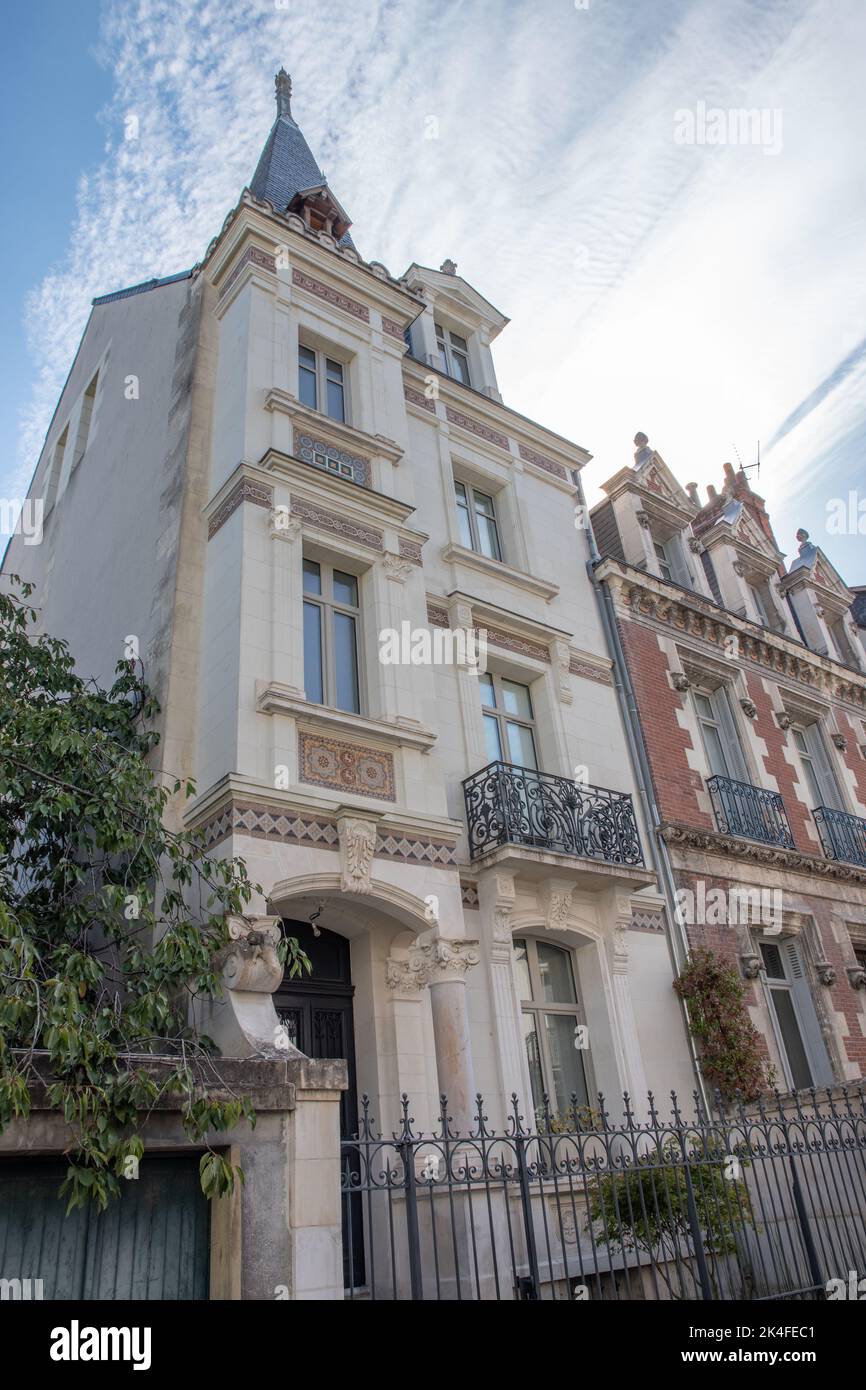 Nummer 4 Rue Leonardo de Vinci Tours Stockfoto