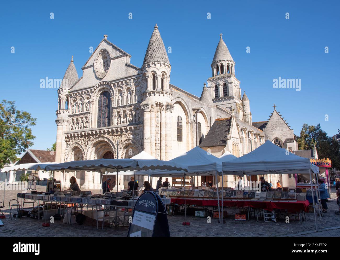Notre Dame la Grande, Poitiers Stockfoto