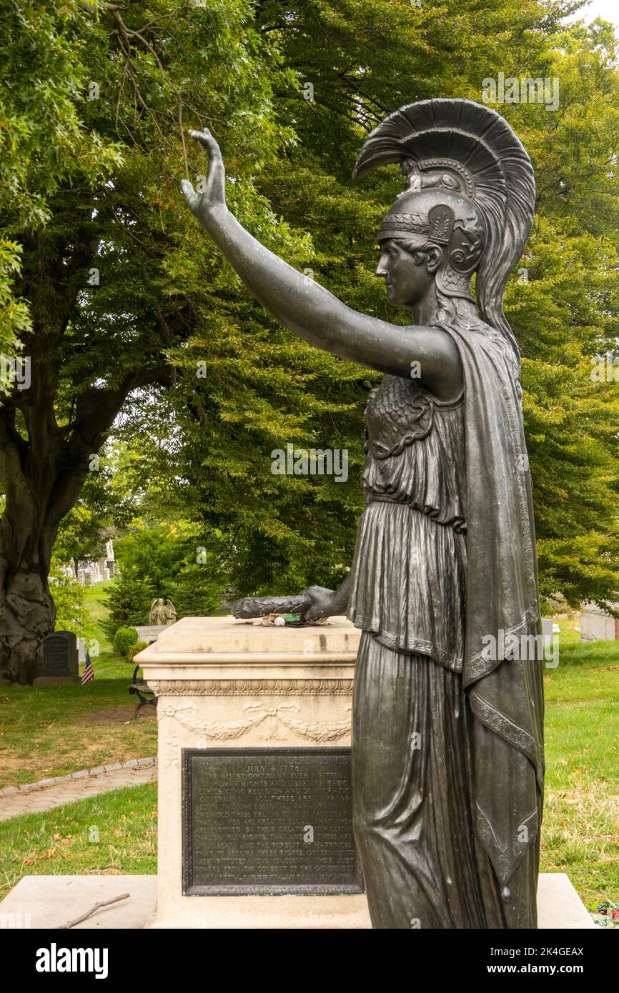 Gräber auf dem Greenwood Cemetery in Brooklyn NYC Stockfoto