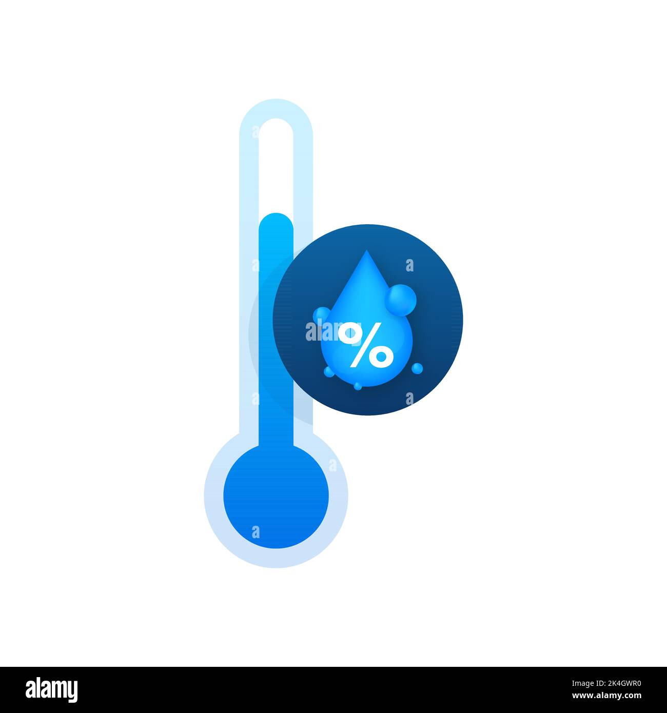 Feuchtewettersensor. Wasserstand, Rate. Vektorgrafik Stock Vektor
