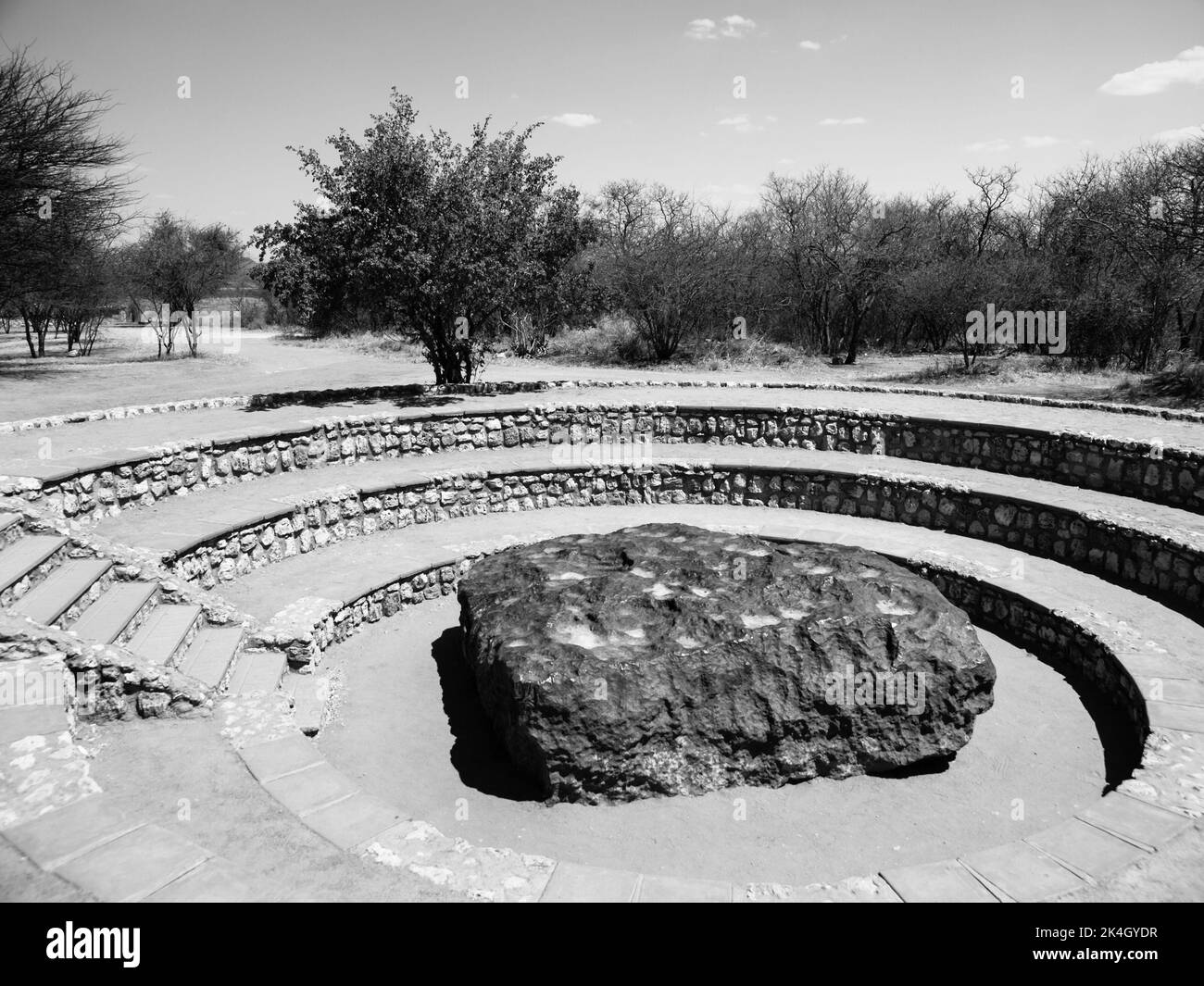 Hoba-Meteorit in Namibia gefunden Stockfoto