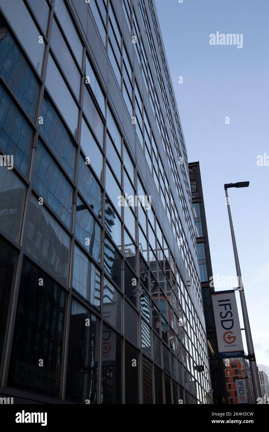 Modernes Bürogebäude im International Financial Services District Glasgows Finanzviertel, York Street, Glasgow UK Stockfoto