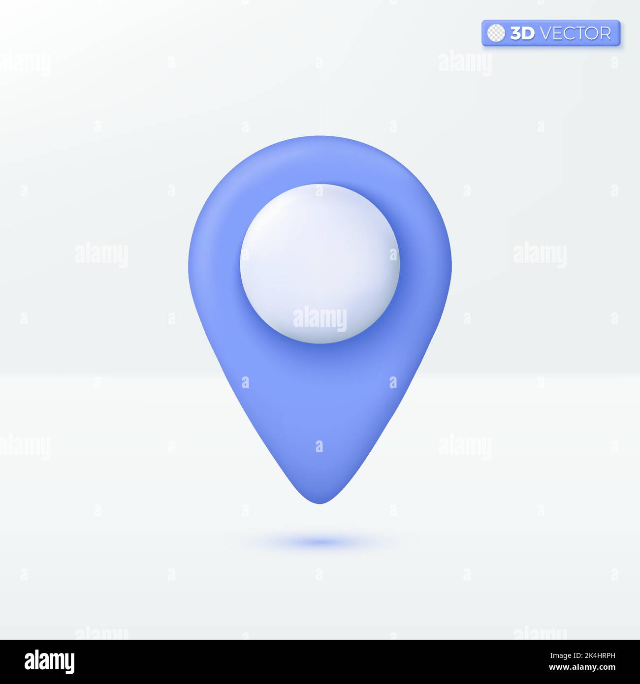 Positionskarte PIN-Symbol-Symbole. Geolocation-Kartenmarke, GPS-Pointer-Zielkonzept. 3D Vektor isoliertes Illustrationsdesign. Cartoon Pastell Minimal s Stock Vektor