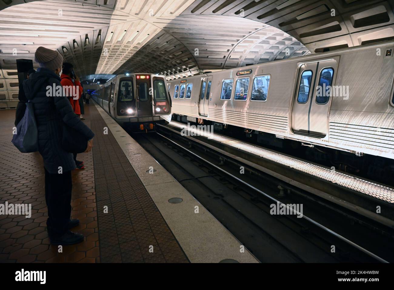 U-Bahn-System mit öffentlichen Verkehrsmitteln in Washington, DC. Stockfoto
