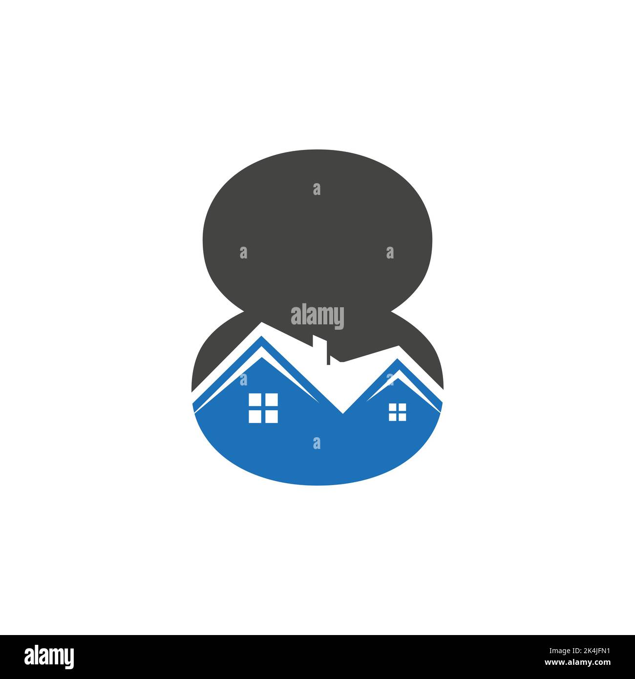 Initial Letter 8 Real Estate Logo mit Gebäudedach für Investitionen und Corporate Business Template Stock Vektor