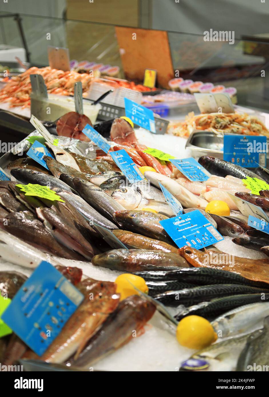 Fischmarkt in Les Sable D'Olonne, Frankreich Stockfoto