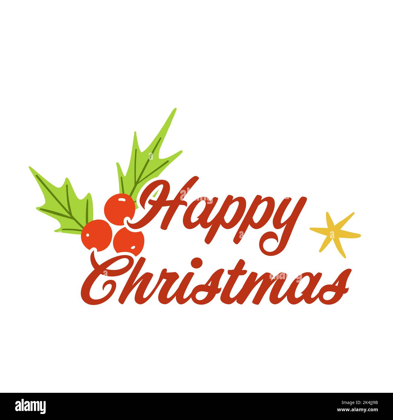 Komposition von glücklichen weihnachten und heilig auf weißem Hintergrund. weihnachten, Winter, Tradition und Feierkonzept digital generiertes Bild. Stockfoto