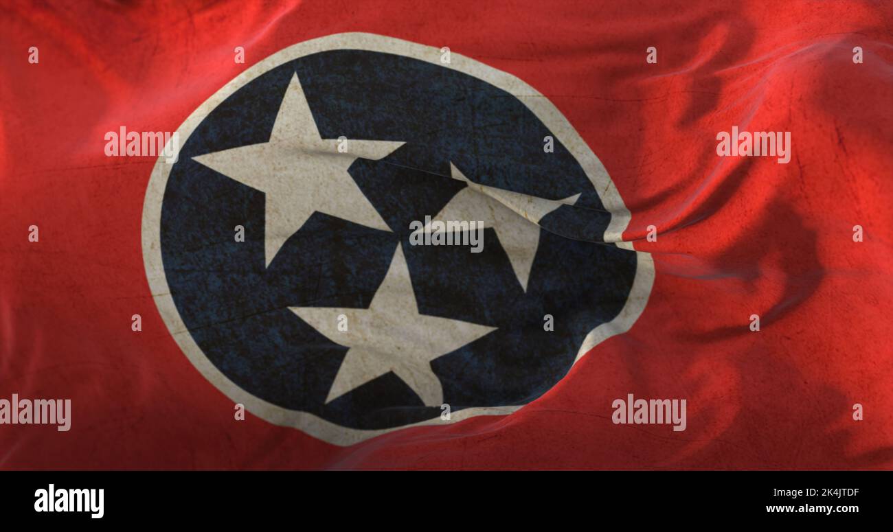 Alte Flagge des amerikanischen Bundesstaates Tennessee, USA Stockfoto