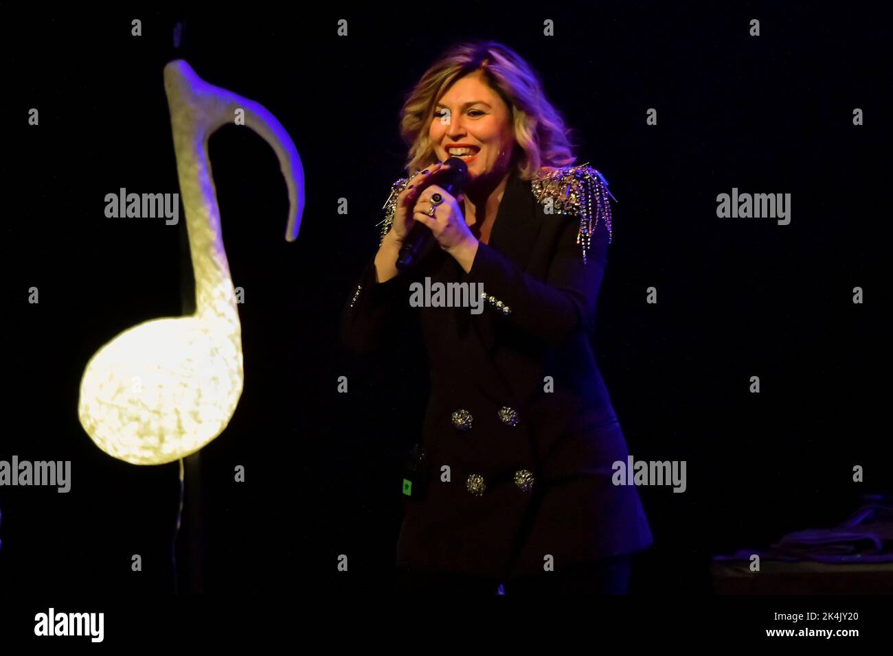 Rom, Italien. 01. Oktober 2022. Giusy Ferreri während des Konzerts von Cortomeraggi Live Tour im Auditorium Parco della Musica. (Foto: Roberto Bettacchi/Pacific Press) Quelle: Pacific Press Media Production Corp./Alamy Live News Stockfoto