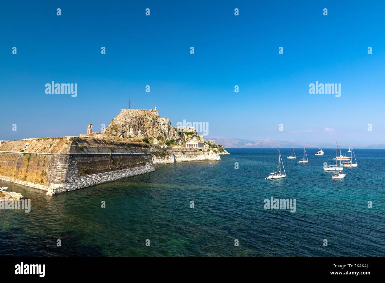 Alte Festung in Kerkyra, Korfu Stockfoto